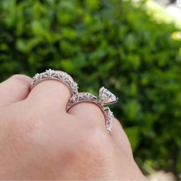 🍒NEW🍒 1.25 CARAT VICTORIAN BRIDAL SET - Picture 5 of 7